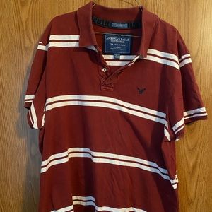 Mens Short Sleeve Striped Polo